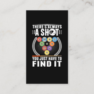 Funny Billiard Joke Cue Snooker Bassäng Player Visitkort