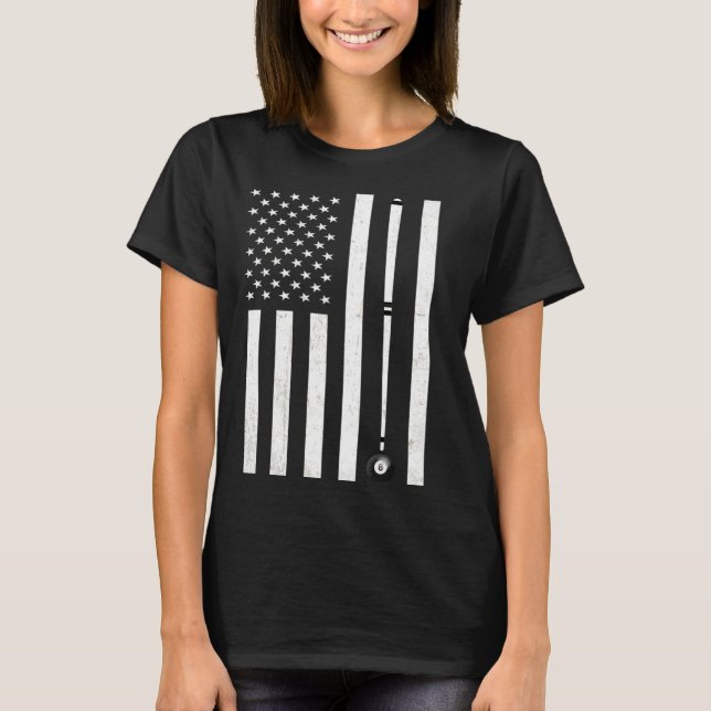 Funny Billiard Pool Player Table Game T Shirt (Framsida)