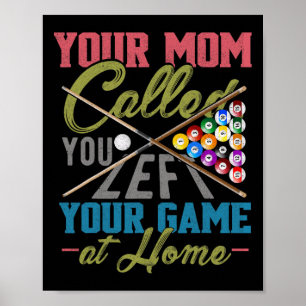 Funny Billiards Bassäng Cue Shirt Funny Bassäng Bi Poster