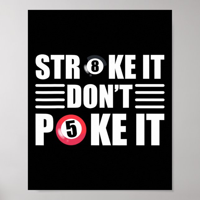 Funny Billiards Bassäng Player Poster (Framsidan)