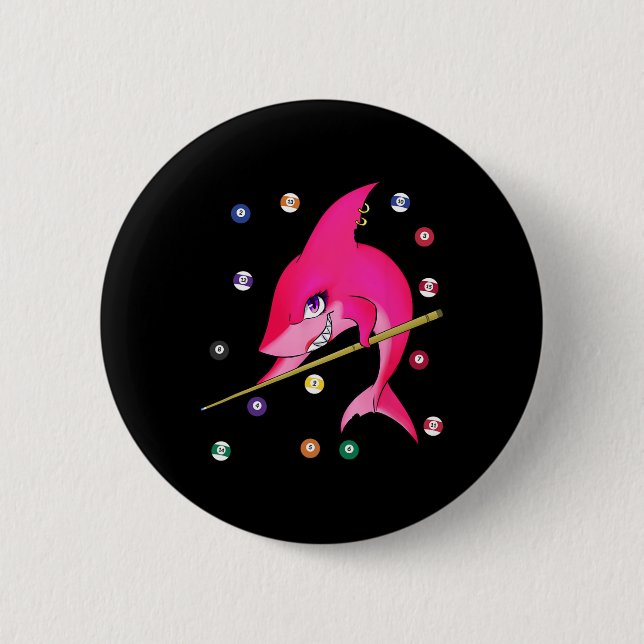 Funny Billiards Bassäng Shark Female Knapp (Framsida)