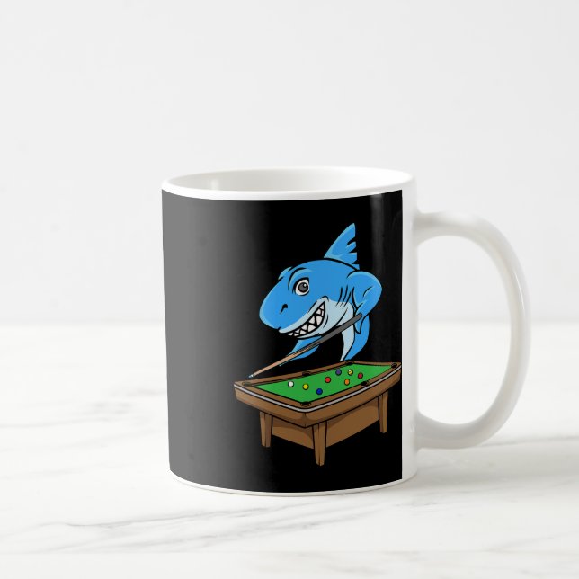 Funny Billiards Bassäng Shark Hall Snooker Joke Bi Kaffemugg (Höger)