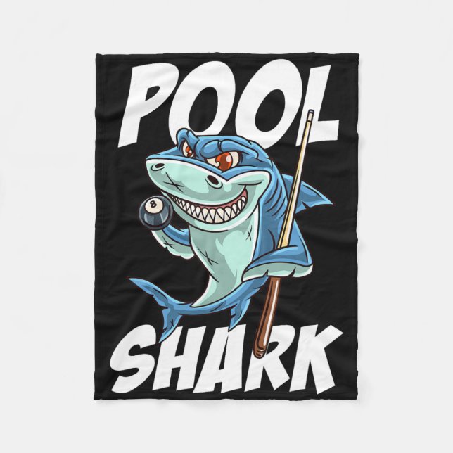 Funny Billiards Bassäng Shark Snooker Hall Joke Bi Fleecefilt (Framsidan)