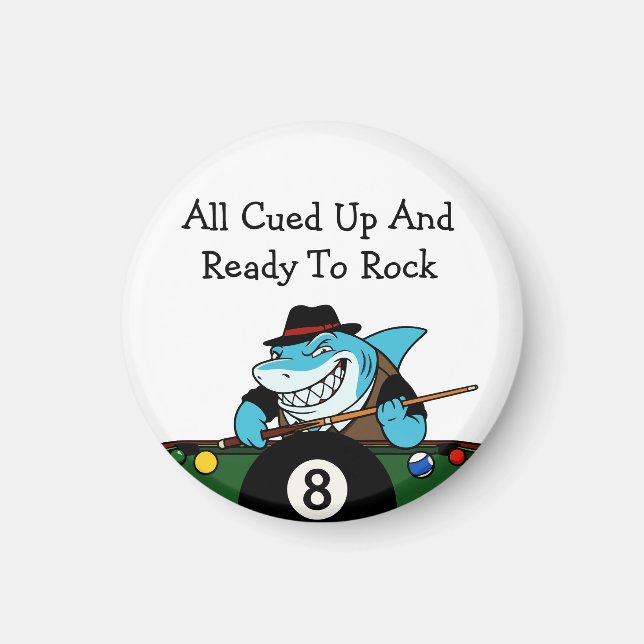Funny Billiards Fanatic Cool Fridge Magnet (Framsidan)