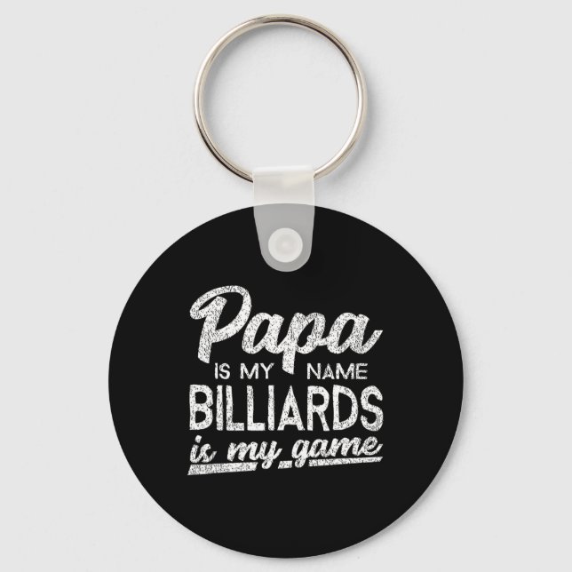 Funny Billiards Pappa Gift Nyckelring (Framsida)