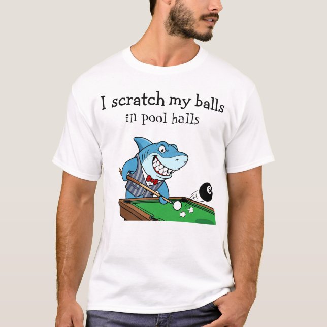 Funny Billiards Pool Hall Rebel T Shirt (Framsida)