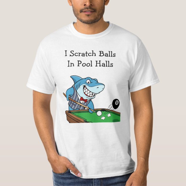 Funny Billiards Pool Hall Rebel Tshirts (Framsida)