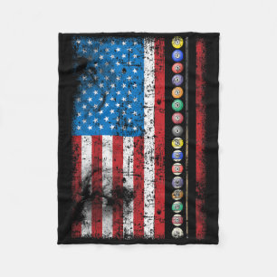 Funny Billiards Pool Hall Snooker Vintage American Fleecefilt