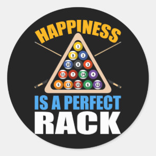 Funny Billiards Rack Humor Bassäng Runt Klistermärke
