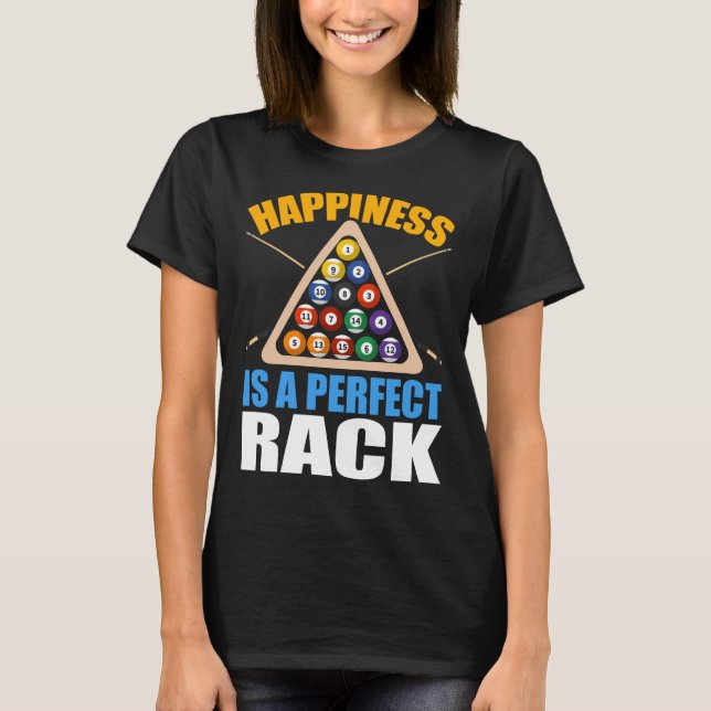 Funny Billiards Rack Humor Bassäng T Shirt (Framsida)