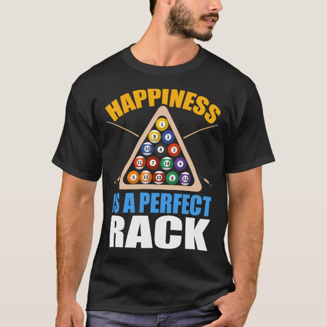 Funny Billiards Rack Humor Bassäng T Shirt (Framsida)