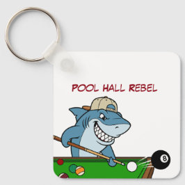 Funny Billiards Shark Pool Hall Rebel Keychains Nyckelring