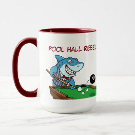 Funny Billiards Shark Rebel Jumbo Coffee Mugs Mugg