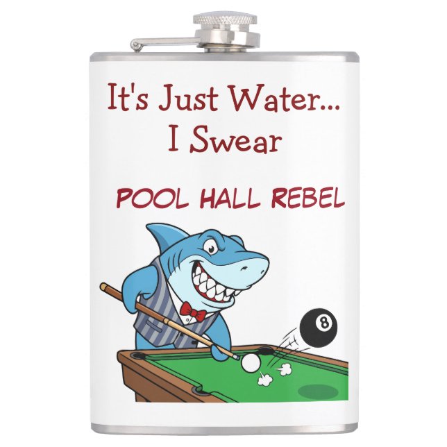 Funny Billiards Shark Rebel Liquid Flask Fickplunta (Framsidan)