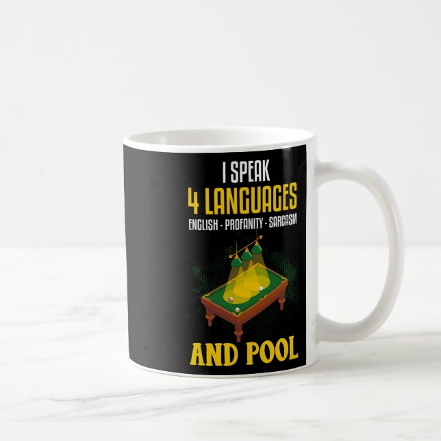 Funny Billiards Shirt Joke Sarcastic Billard Bassä Kaffemugg (Höger)