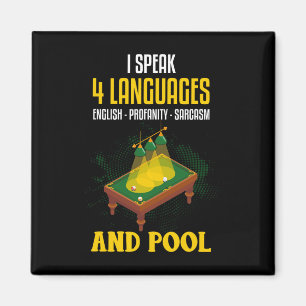 Funny Billiards Shirt Joke Sarcastic Billard Bassä Magnet