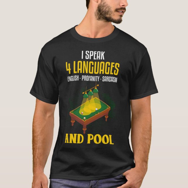 Funny Billiards Shirt Joke Sarcastic Billard Bassä T (Framsida)