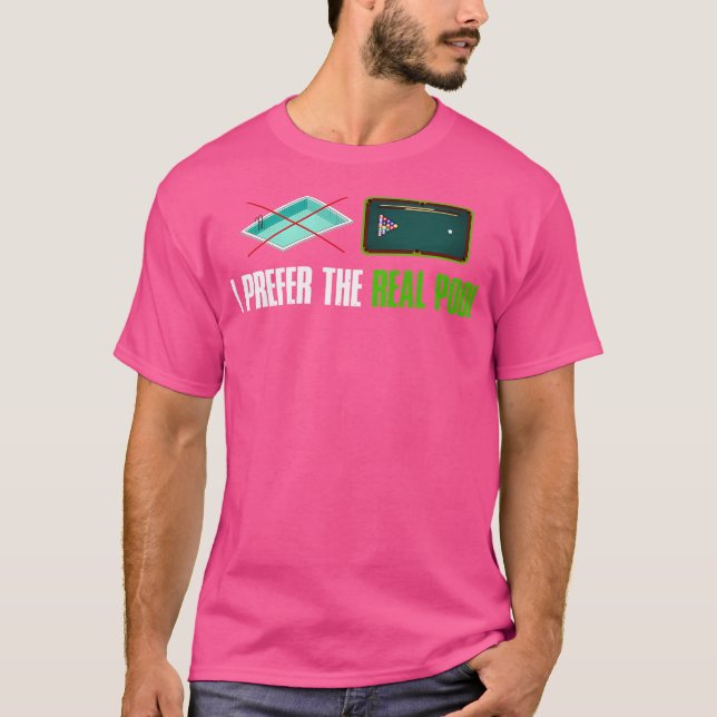 Funny Billiards T Shirt (Framsida)