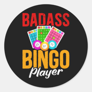 Funny Bingo Bollar Sarkastic Bingo Player Runt Klistermärke