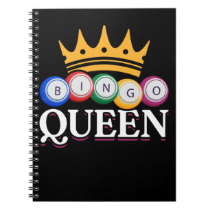 Funny Bingo Girl Bingo Bollar Queen Women Anteckningsbok