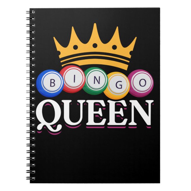 Funny Bingo Girl Bingo Bollar Queen Women Anteckningsbok (Framsidan)
