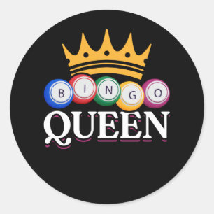 Funny Bingo Girl Bingo Bollar Queen Women Runt Klistermärke