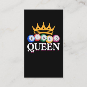 Funny Bingo Girl Bingo Bollar Queen Women Visitkort