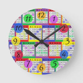 Funny BINGO Kitchen Rund Klocka