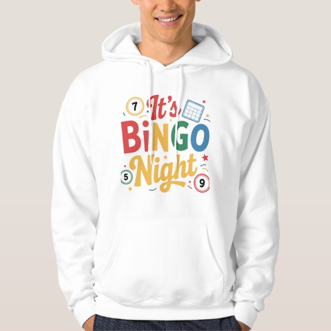 Funny Bingo Lover Design – Bingo Player Gift Hoodie (Framsida)