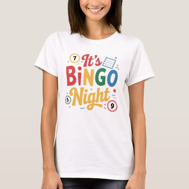 Funny Bingo Lover Design – Bingo Player Gift T Shirt (Framsida)