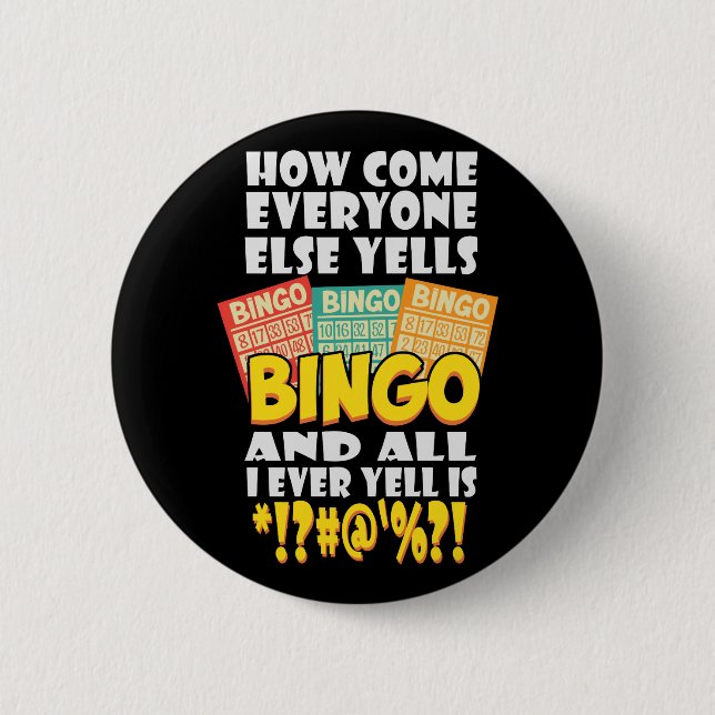 Funny Bingo Player Gift Knapp (Framsida)
