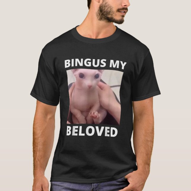 Funny Bingus Min närmaste hairless Sphinx Cat Bing T Shirt (Framsida)