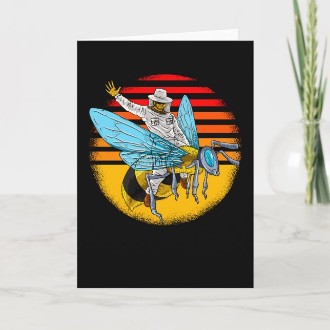 Funny biodlare på honungsbiodlare kort (Framsida)