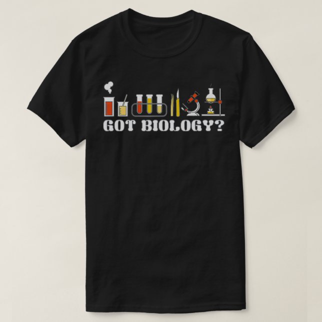 Funny biologi Science Test Tubes Microscope s T Shirt (Design framsida)