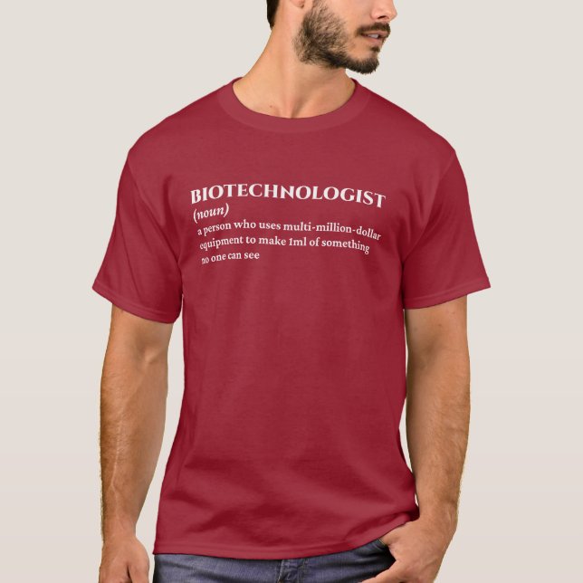 Funny Biotech Lab Technician Definition T-Shirt (Framsida)