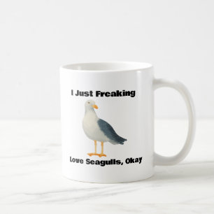 Funny Bird Älskare Gift,Cute Fiskmås Mugg för natu
