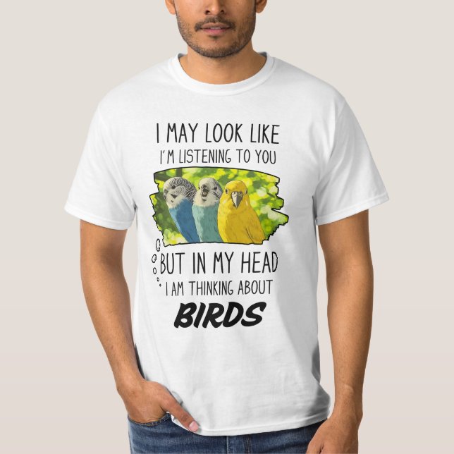 Funny Bird Älskare T Shirt (Framsida)