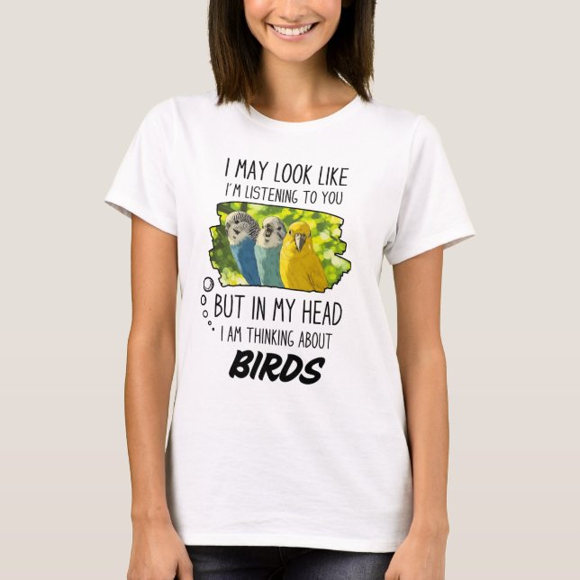 Funny Bird Älskare T Shirt (Framsida)