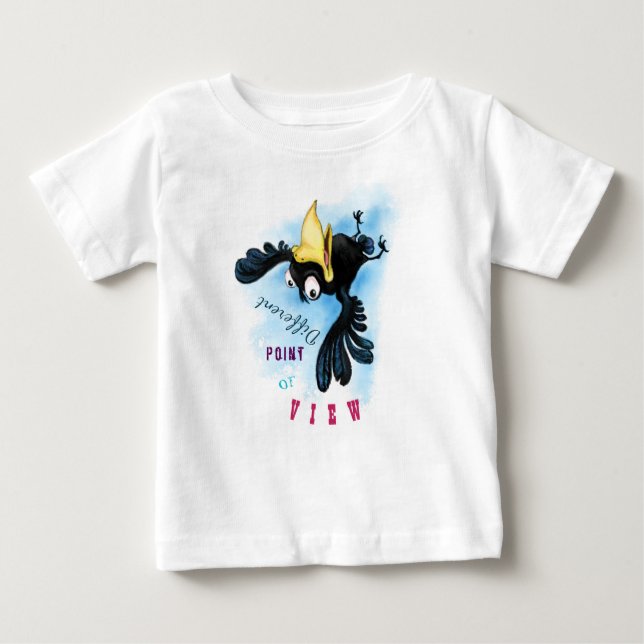 Funny Bird Baby T-Shirt (Framsida)