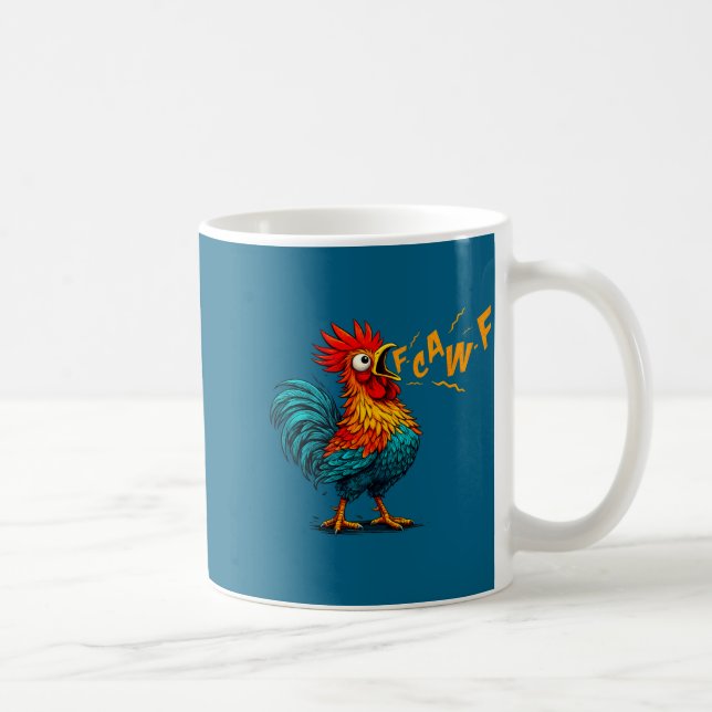Funny Bird Fcawf Chicken F Caw F Rooster Whisperer Kaffemugg (Höger)