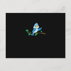 Funny Bird Finger Flipping Helg Vykort