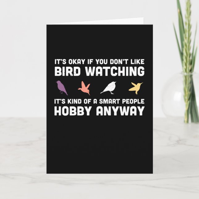 Funny Bird Watching Gift for Birding Kort (Framsida)