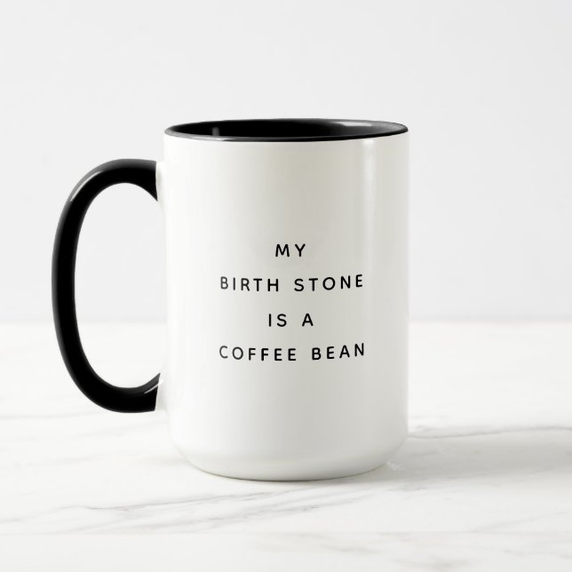Funny Birth Stone Coffee Älskare Humor Mugg (Vänster)