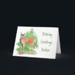 Funny Birthday Brother,Someone Deer to my Heart Kort<br><div class="desc">Funny Birthday Brother, Someone Deer to my Heart,  animal watercolor</div>