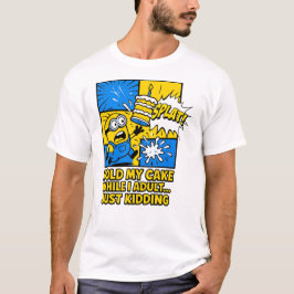 Funny Birthday Cake Splat Minion Humous T Shirt