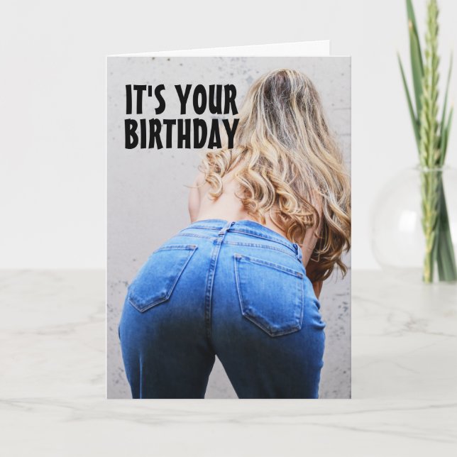 FUNNY BIRTHDAY CARD FOR WIFE KORT (Framsida)