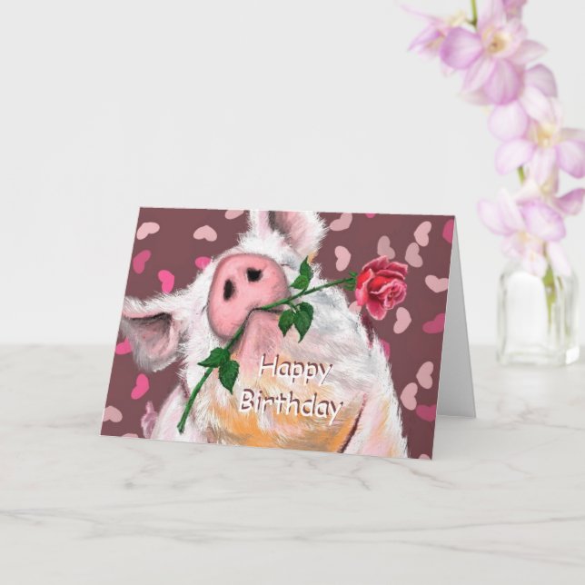 Funny Birthday Card gentleman Gris med Ro Kort (Orkide)