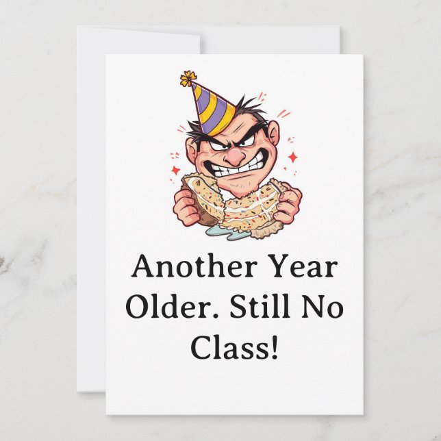 Funny Birthday Card Inbjudningar (Framsida)