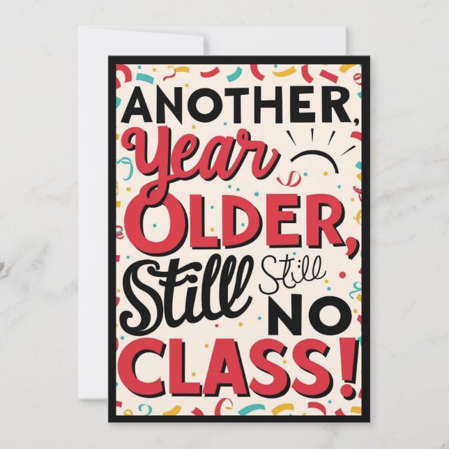 Funny Birthday Card Inbjudningar (Framsida)