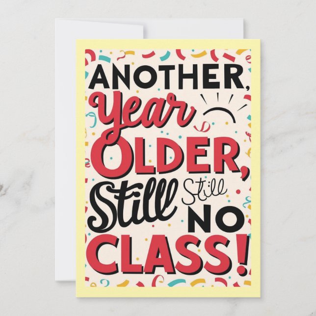 Funny Birthday Card Inbjudningar (Framsida)